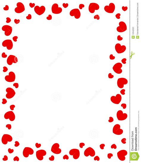 62+ Valentine Borders C... Heart Border Clipart  ClipartLook