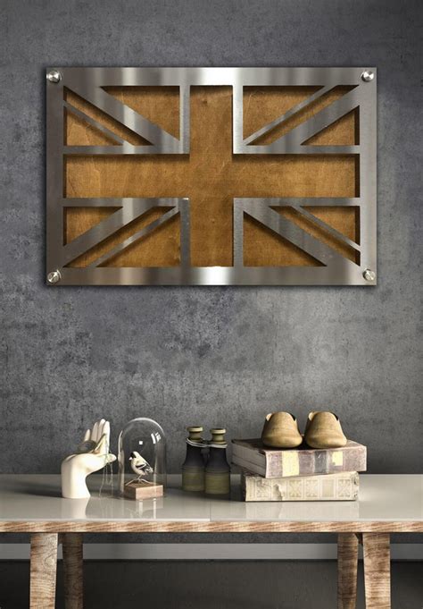 Great Britain Flag Metal Wall Art Union Jack Wall Hanging Etsy