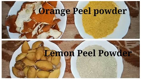 How To Make Orange Peel Powder And Lemon Peel Powder At Home Youtube