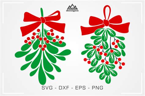 Mistletoe Christmas Svg Design By Agsdesign Thehungryjpeg
