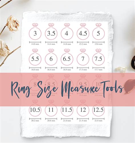 Ring Size Guide Printable Chart How To Measure Your Ring