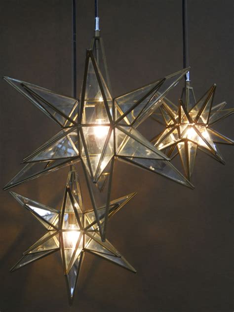Glass Star Pendants Light Cluster Custom Made By Iworks Star Pendant Lighting Foyer