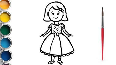 How To Draw A Girl Easy For Kids Girl Drawing Step By Step For Kids