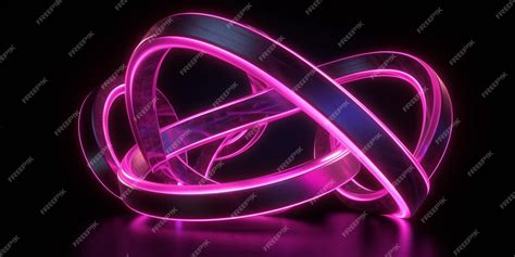 Premium Ai Image A Neon Infinity Symbol Is Lit Up With Pink Lights