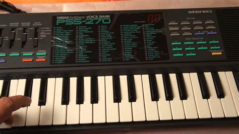 Yamaha Pss 270 Keyboard Pss 1980s Sound Demo Demonstration Synthesizer