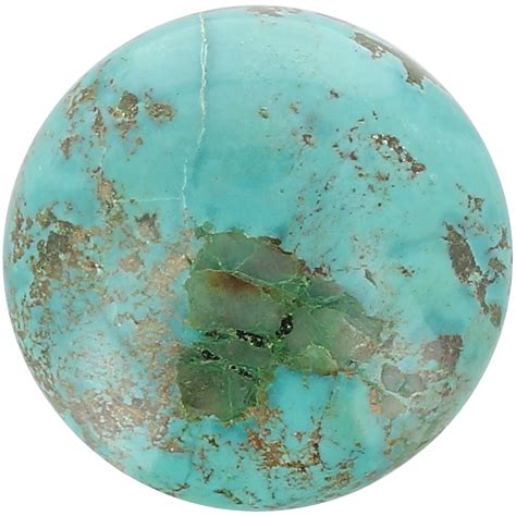 Cabochon Rond Mm Turquoise Naturelle X Perles Co