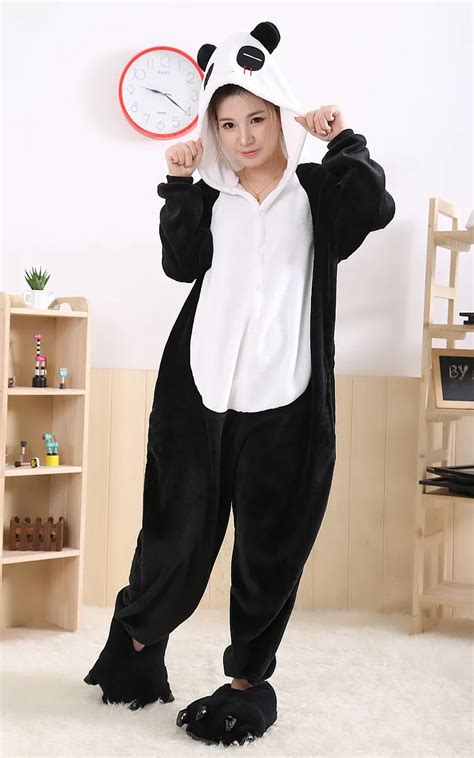 Panda Sleepsuit Jp Anime Pajamas Panda Jumpsuits Pyjamas Hoodies Adult