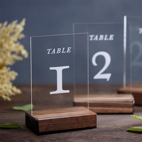 Formal Acrylic Table Numbers Acrylic Table Acrylic Table Numbers