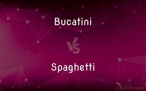 Bucatini Vs Spaghetti — Whats The Difference