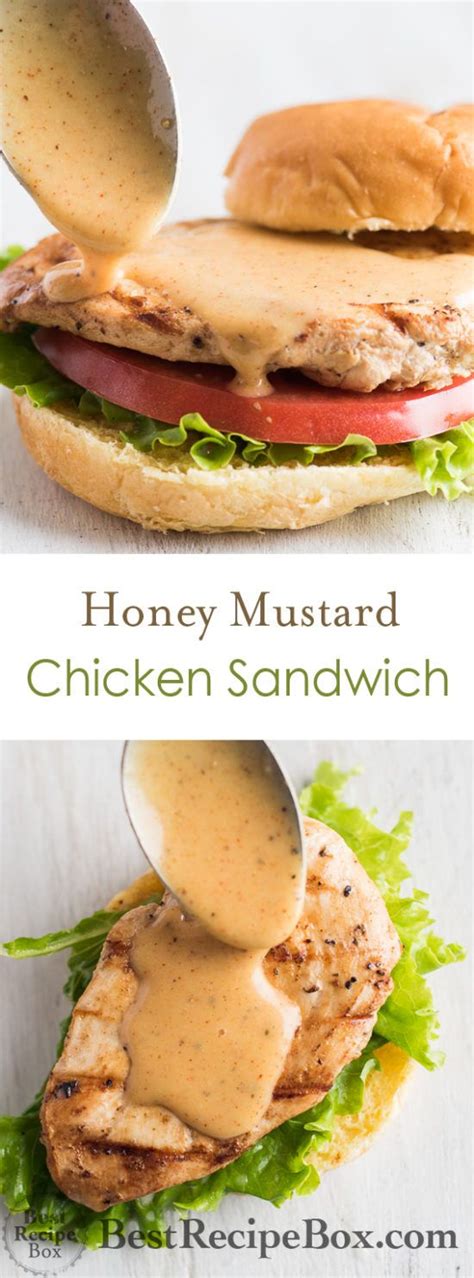 Grilled Honey Mustard Chicken Sandwich With Easy Honey Mustard Sauce