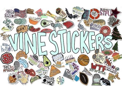 Vine Stickers Custom Pack Of Vine Stickers Waterproof Etsy Uk