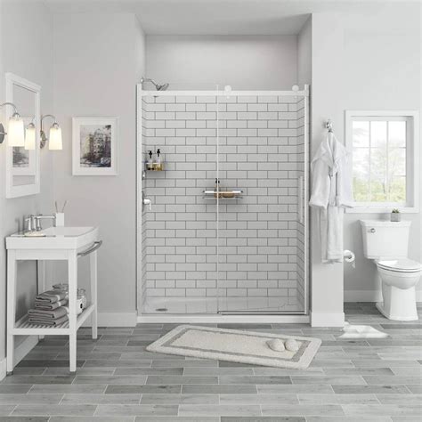 Passage Custom 60x72 Inch Shower Walls With Subway Tile American Standard In 2020 Subway