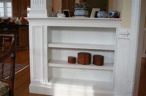 Cabinets are an important purchase, so make sure you do your research and order a free sample before making a final decision. BUILT-INS : Half Wall Bookcase Unit - Right Side View