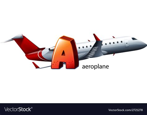 A Letter A For Aeroplane Royalty Free Vector Image