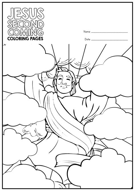 Jesus Second Coming Page Coloring Pages