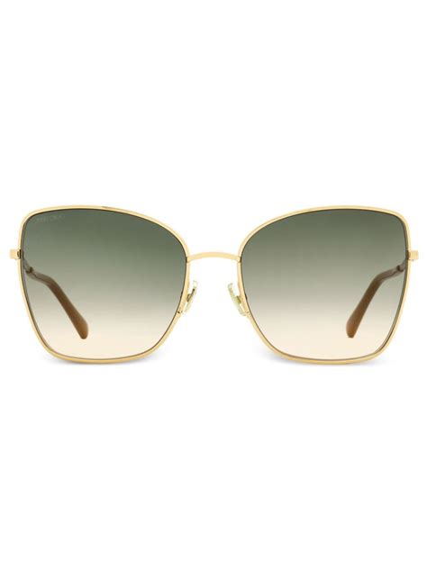 Jimmy Choo Eyewear Alexis Glitter Detail Sunglasses Farfetch