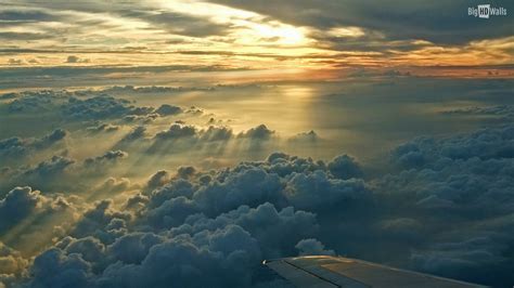Free Download Sunset Above The Clouds Hd Wallpaper 1920x1080 For
