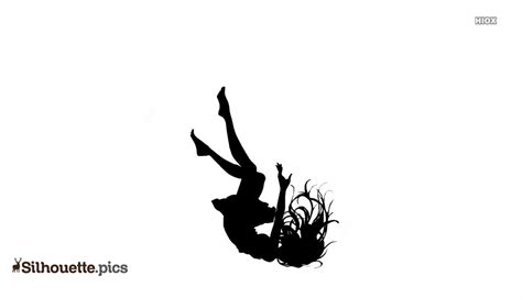 Anime Girl Falling Silhouette Vector Clipart Images Pictures