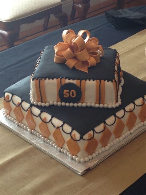 Black and gold for a 50th birthday by bijoux cakery. Black and gold 50th birthday cake | My cakes | Pinterest