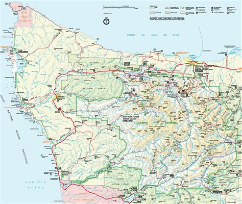 Olympic National Park Hiking Map