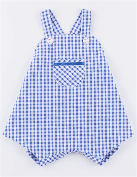 Billy Romper In Royal Gingham Rompers Gingham One Piece