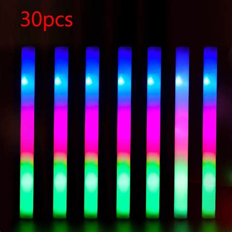 30pcs Led Luminous Sticks Party Rave Foam Glow Stick Fluorescent Dark