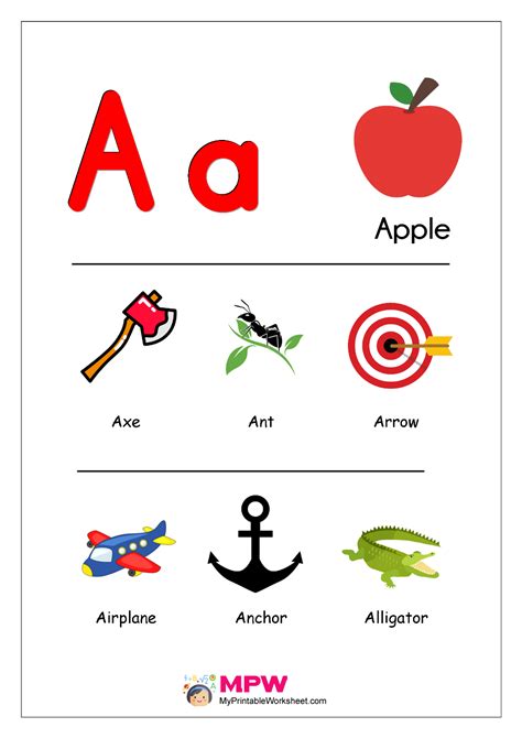 Things That Start With A B C D E For Preschool Printable Workshe