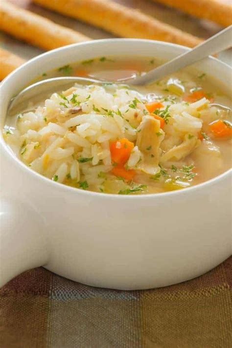 Easy Chicken and Rice Soup Recipe - I Cook The World