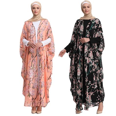 Abaya Robe Dubai Kaftan Islam Qatar Chiffon Muslim Hijab Dress Abayas For Women Jilbab Cardigan