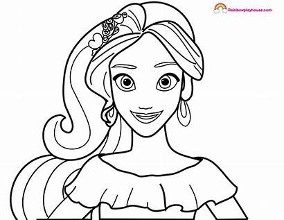 Elena Coloring Pages Avalor Princess Printable Disney