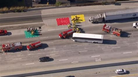 Maybe you would like to learn more about one of these? Two Big Rigs, Tour Bus in Crash on 60 Freeway near Los ...