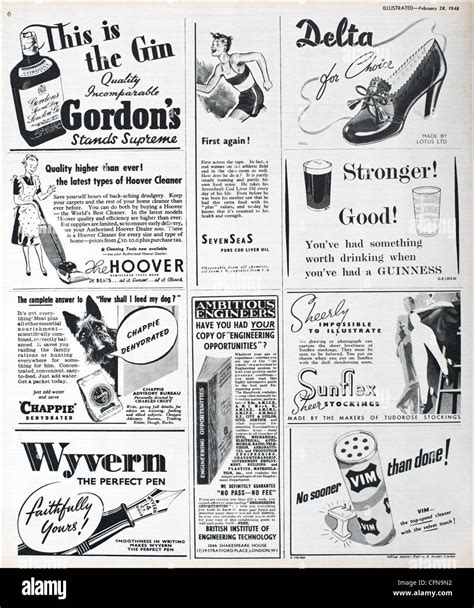 Original Full Page Of Advertisements In Magazine Of The 1940s