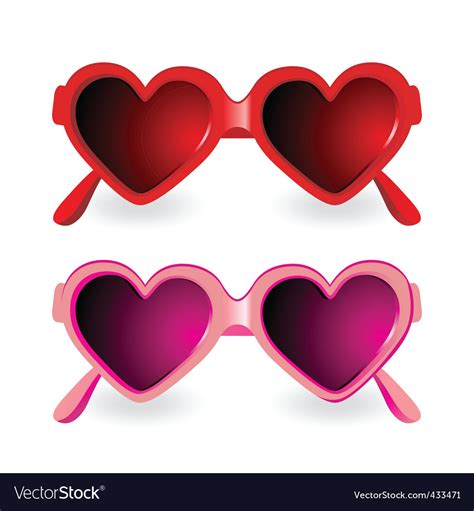 Sunglasses Heart Shape Royalty Free Vector Image