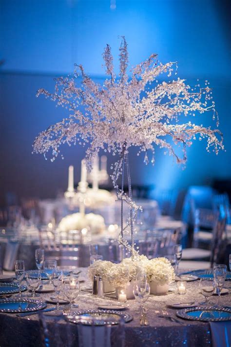 White Silver And Blue Winter Wonderland Wedding At A La Carte Pavilion
