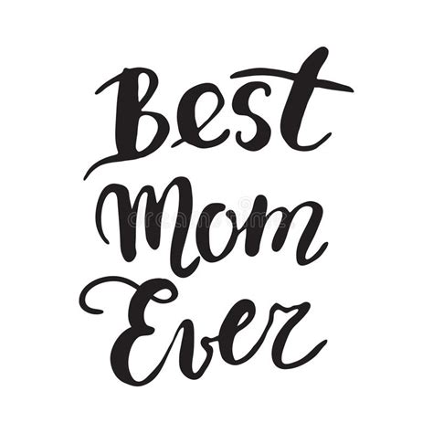Vector Greeting Card For T Tag Decor Best Mom Ever Stock Vector