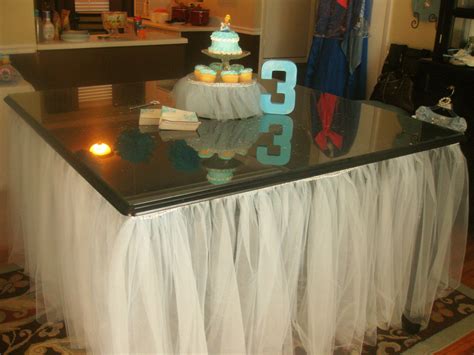 It is the skirted table. DIY Tutu Table Skirt | Cinderella Birthday Party | Pinterest | Tutu table and Diy tutu