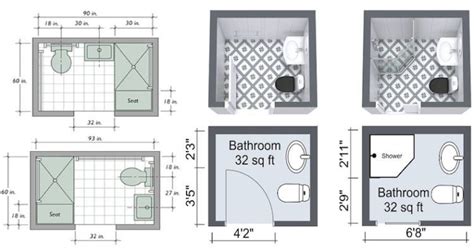 5x5 Bathroom Layout With Shower Small Bathroom Space Arrangement