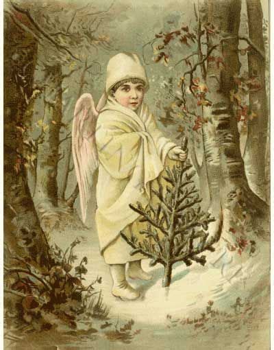 Victorian Snow Angel 1880s Victorian Art Vintage Christmas Photos