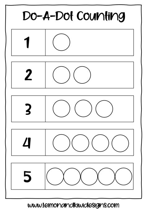 Free Do A Dot Counting Worksheet In 2023 Counting Activities