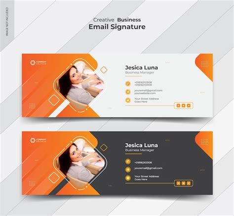 Premium Vector Business Email Signature Banner Design