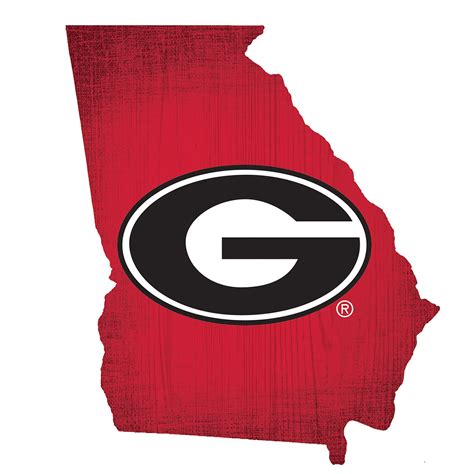 Georgia Bulldogs 12 Logo State Sign