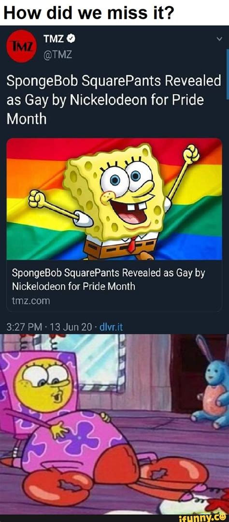 How Did We Miss It Spongebob Squarepants Revealed As Gay By