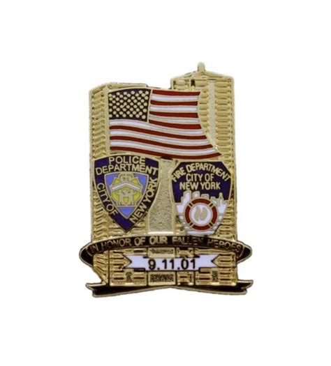 New York Police And Fire Department 9 11 Lapel Pin Ebay