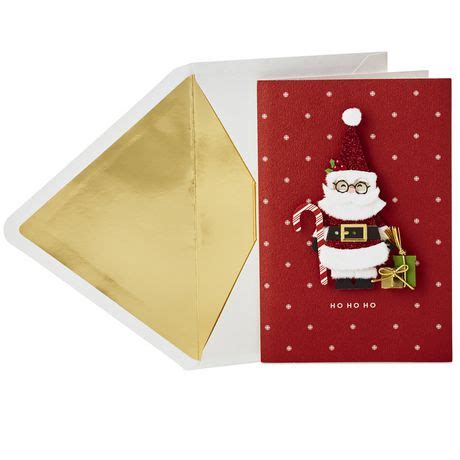 5 inches wide by 7.2 inches long. Hallmark Signature Christmas Card (Santa in Glasses) | Walmart Canada