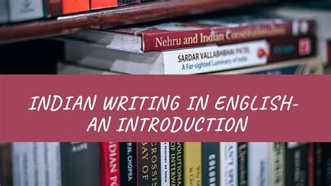 Indian Writing In English An Introduction Youtube