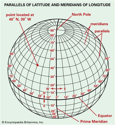 World Map With Latitude And Longitude Grid