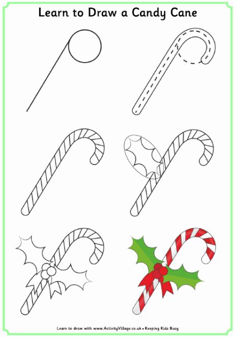 Learn To Draw A Candy Cane
