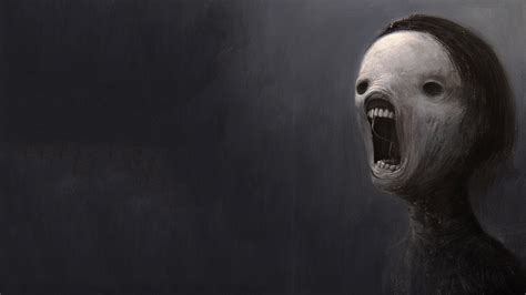 Scary Face Teeth Depressing Dark Creepy 1920x1080 Wallpaper