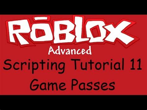 Roblox Advanced Scripting Tutorial Game Passes Youtube
