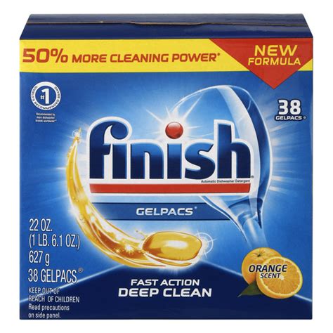 Save On Finish Gelpacs Automatic Dishwasher Detergent Orange Scent